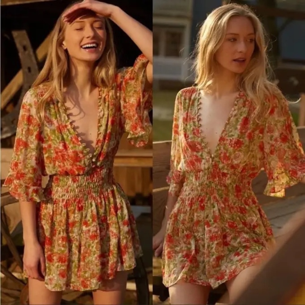 MISA Los Angeles Madison Floral-Print Mini Dress
